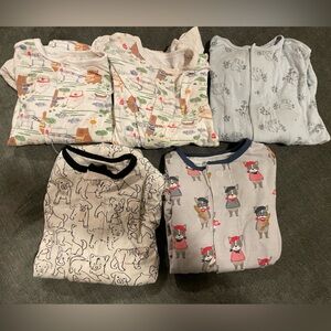 Lot of 5 magnetic me footies, size 12-18 months (22-27 pounds)